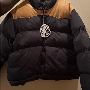 BILLIONAIRE BOYS CLUB Black and Tan Puffer Jacket XXL FITS LIKE A XL